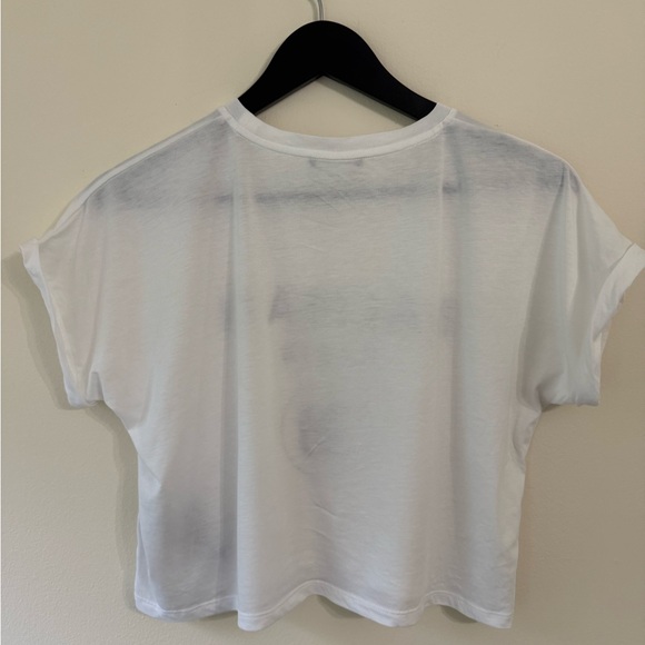 Balmain Authentic White Short Sleeve Crop Tee with logo. Never worn. Size XS - Picture 4 of 6